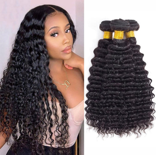 Three Water Wave Virgin Hair Bundles